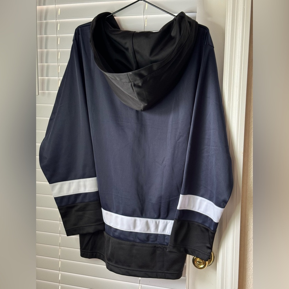 HUF Worldwide size Small Hockey Jersey Style Hoodie Navy/White. - Picture 7 of 11